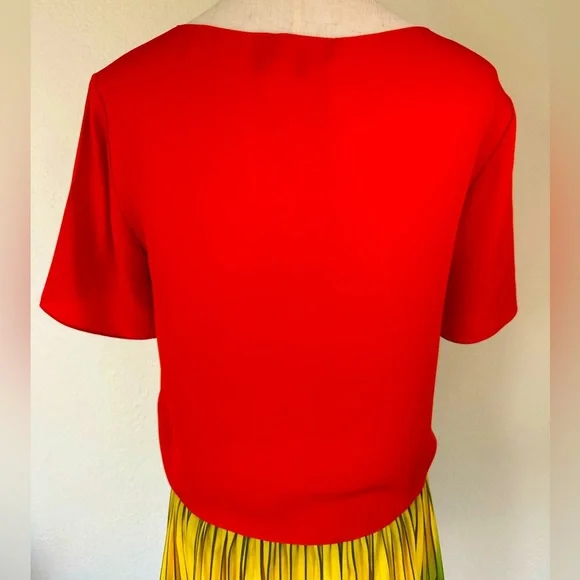 Theory bright orange viscose top perfect length Size Small - Picture 3 of 7
